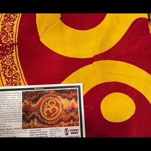 OM TIE DYE Tapestry.  BL/RD 12